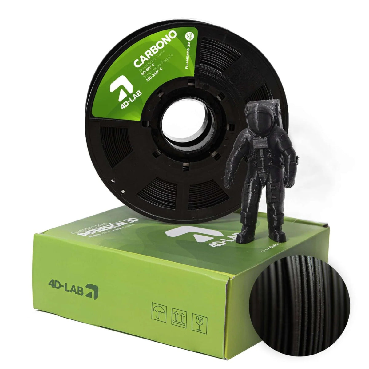 CARBONO PLA/PETG (1 KG) - 4D - Lab México | Impresión 3D